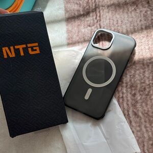 Black  iphoen 14 Case with Magnetic Ring